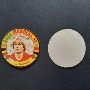 Reyauca: ASES MUNDIALES 1982 (round card, white back)